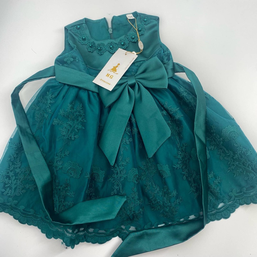 HG Princess Hunter Green Dress Size 6 Months NWT